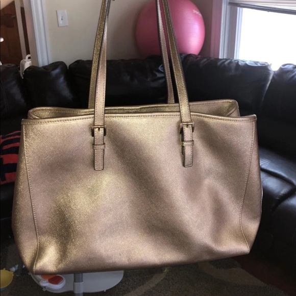 Gold Michael Kors Purse - Picture 6 of 8